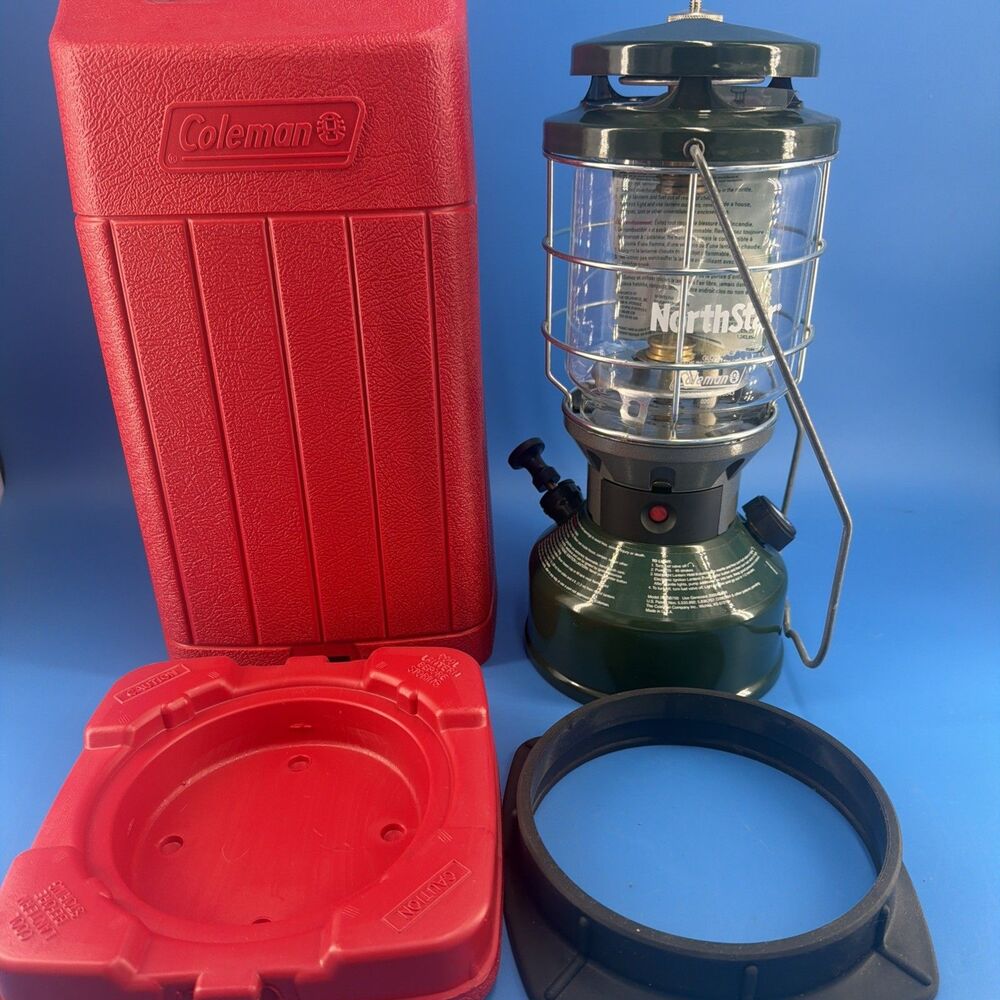 Vintage Coleman NorthStar Lantern W/ Red Case Dual Fuel 2000 B750 12/07 Unfired
